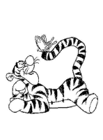 A coloring page of winnie the pooh - tigger
